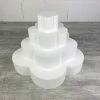 Meilleure vente 😍 Lealoo® Disque Polystyrène Pièce Montée Fleur En Polystyrène Plein, Hauteur 28 Cm, Support 4 étages De 7 Cm, Base Du Socle 40 C 😀