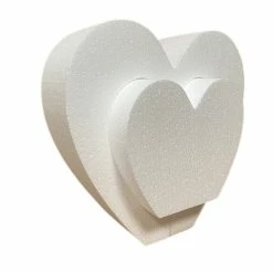 Grosses soldes 👏 Lealoo® Supports Divers En Polystyrène Support En Polystyrène Double Coeur, 25 X 25 Cm, Intérieur Creux, 2 Parties ⌛