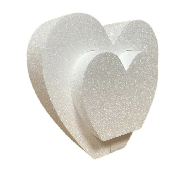 Grosses soldes 👏 Lealoo® Supports Divers En Polystyrène Support En Polystyrène Double Coeur, 25 X 25 Cm, Intérieur Creux, 2 Parties ⌛