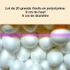 De gros ❤️ Lealoo® Oeuf Polystyrène Lot De 20 Grands Oeufs En Polystyrène Plein 8 Cm De Haut, 6 Cm De Diamètre, Styro Blanc ❤️
