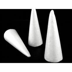 Tout neuf 🥰 Czech Beads Exclusive Supports Divers En Polystyrène 1pc Blanc De Bricolage Polystyrène Cônes 9.5x24.5cm Solide, Décorations De Noël, Des Arts, De Fourni 👍