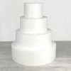 Le moins cher 😍 Lealoo® Cone Polystyrène Pièce Montée Wedding Cake, Haut. 80 Cm, Base Ø 50cm à 20cm, 4 Disques De 20cm De Haut, Polystyrène H 😀