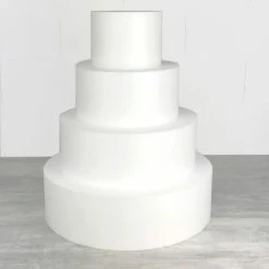 Le moins cher 😍 Lealoo® Cone Polystyrène Pièce Montée Wedding Cake, Haut. 80 Cm, Base Ø 50cm à 20cm, 4 Disques De 20cm De Haut, Polystyrène H 😀