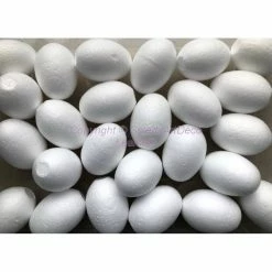 De gros 👏 Lealoo® Oeuf Polystyrène Lot De 25 Petits Oeufs En Polystyrène Plein, Hauteur 4,5 Cm, Diamètre 32mm 🔔