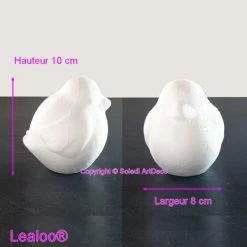 Remise 🌟 Lealoo® Supports Divers En Polystyrène Oiseau Dodu En Polystyrène, Hauteur 10 Cm, Diamètre 8 Cm 😉