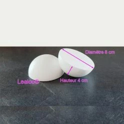 Sortie ✔️ Lealoo® Boules Polystyrène Lot De 3 Demi-Sphères De 8 Cm De Diamètre, Dômes Pleins En Polystyrène De 4cm De Haut 👍
