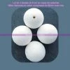 Tout neuf 👏 Lealoo® Boules Polystyrène Lot De 4 Boules De 6 Cm En Ouate De Cellulose, Billes Blanches En Coton Compressé De 60mm Avec Trou 🥰