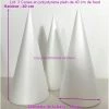 Vente flash ⌛ Lealoo® Cone Polystyrène Lot 3 Cones En Polystyrène Plein De 40 Cm De Haut, Présentoirs à Macarons, Diamètre De Base 18 Cm, 🔥