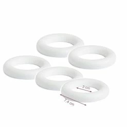 Les meilleures critiques de ⌛ Lealoo® Anneau Polystyrène Lot De 5 Demi-Anneaux / Couronnes Polystyrène Fond Plat, 7,4 Cm De Diamètre, Haute Densité 🧨