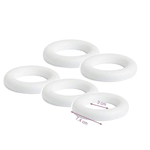 Les meilleures critiques de ⌛ Lealoo® Anneau Polystyrène Lot De 5 Demi-Anneaux / Couronnes Polystyrène Fond Plat, 7,4 Cm De Diamètre, Haute Densité 🧨