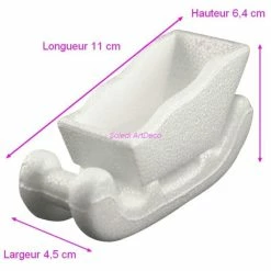 Nouveau 🎉 Lealoo® Supports Divers En Polystyrène Traineau Du Père Noël En Polystyrène, 11x6,4x4,5cm, Luge Traditionnelle En 2 Parties 🌟