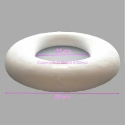 Meilleure affaire 🛒 Lealoo® Anneau Polystyrène Demi Anneau En Polystyrène De Diamètre 50cm, Couronne à Base Plate, 6cm De Haut 💯