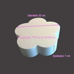 Meilleure vente ❤️ Lealoo® Supports Divers En Polystyrène Socle Plat Fleur 2D En Polystyrène Blanc, Diamètre 20cm X Epais. 7cm, 28 Kg/ M3, Suppo ⌛
