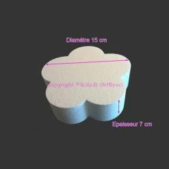 Acheter ⌛ Lealoo® Supports Divers En Polystyrène Petit Socle Plat Fleur 2D En Polystyrène Blanc, Diamètre 15cm X Epais. 7cm, 28 Kg/ M3, 🛒