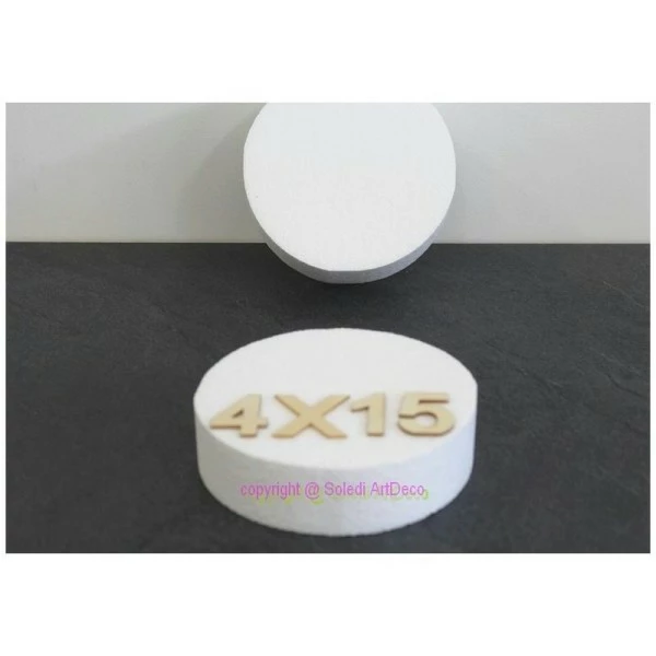 Vente flash ✨ Lealoo® Cone Polystyrène Disque Polystyrène épaisseur 4 Cm, 9 Diam. Au Choix, Pro Haute Densité, 28 Kg/m3 ❤️