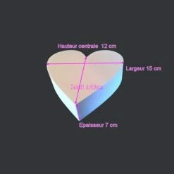 Offres 🎁 Lealoo® Supports Divers En Polystyrène Petit Socle Plat Coeur 2D En Polystyrène Blanc, Largeur 15cm X Epais. 7cm, 28 Kg/ M3, Pour Ce 🧨