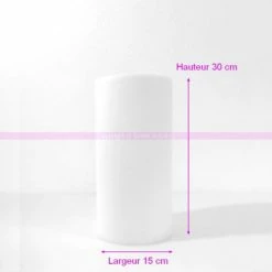 Meilleure affaire ❤️ Lealoo® Cone Polystyrène Cylindre En Polystyrène Blanc Haut. 30cm X Diam. 15cm, Présentoir Styro Densité 🛒
