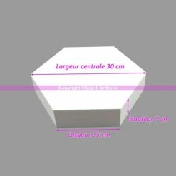 Promo ⭐ Lealoo® Supports Divers En Polystyrène Socle Plat Hexagonal 2D Polystyrène, Largeur 30cm, 6 Cotés à 15cm, épais 🤩