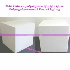 Nouveau 😀 Lealoo® Cone Polystyrène Petit Cube En Polystyrène 15 X 15 X 15 Cm, Styro Densité Pro, 28 Kg/ M3 😀