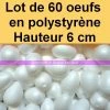 Top 10 🥰 Lealoo® Oeuf Polystyrène Lot De 60 Oeufs De Poule De 6 Cm De Haut Polystyrène Plein, à Décorer Pour P&ac 🥰
