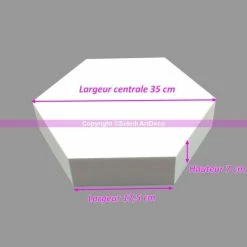 Tout neuf ✔️ Lealoo® Supports Divers En Polystyrène Socle Plat Hexagonal 2D Polystyrène, Largeur 35cm, 6 Cotés à 17,5cm, épa ⌛
