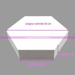 De gros 🤩 Lealoo® Supports Divers En Polystyrène Socle Plat Hexagonal 2D Polystyrène, Largeur 45cm, 6 Cotés à 22,5cm, épa 🤩