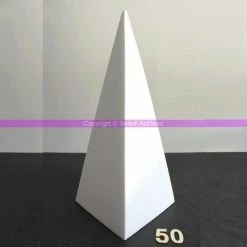 Meilleure affaire 😍 Lealoo® Cone Polystyrène Pyramide 4 Faces De 50 Cm, Présentoir Polystyrène Pro Haute Densité, 25 Kg/ M3 🔥
