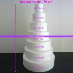 Coupon 🥰 Lealoo® Cone Polystyrène Pièce Montée Wedding Cake En Polystyrène Haute Densité, 70 Cm 🔥