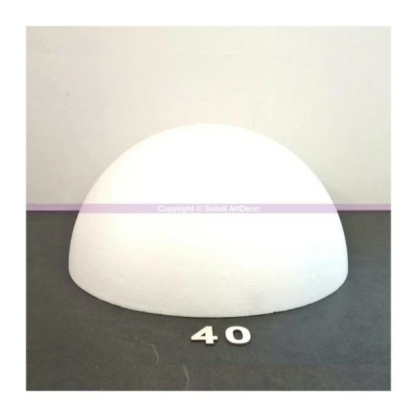 De gros 🥰 Lealoo® Boules Polystyrène Demi-Sphère De 40 Cm De Diamètre, Dôme XL Creux En Polystyrène 😀