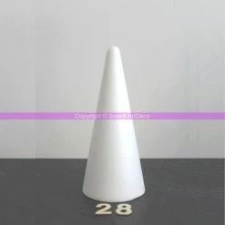 Sortie 🎉 Lealoo® Cone Polystyrène Cône Polystyrène, Hauteur 28 Cm, Diamètre De Base 12 Cm ✔️