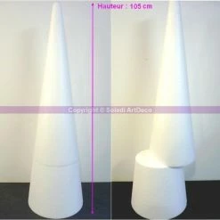 Bon marché 🌟 Lealoo® Cone Polystyrène Grand Cône XL 105 Cm, Présentoir Géant Polystyrène Pro Haute Densit&eacut ✔️