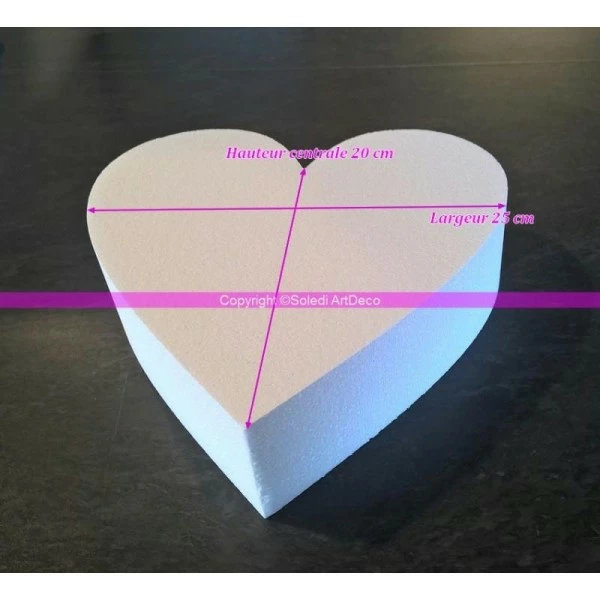 Tout neuf 🔥 Lealoo® Supports Divers En Polystyrène Socle Plat Coeur 2D En Polystyrène Blanc, Epaisseur 7cm, Largeur 25cm, 28 Kg/ M3 ✨