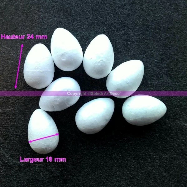 Sortie ✔️ Lealoo® Supports Divers En Polystyrène Lot De 8 Bourgeons En Polystyrène De 24mm De Haut, Cellbud Styropor Blanc Pour Fleur 🛒