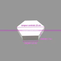 Acheter 🔥 Lealoo® Supports Divers En Polystyrène Socle Plat Hexagonal 2D Polystyrène, Largeur 15cm, 6 Cotés à 7,5cm, épai 🥰