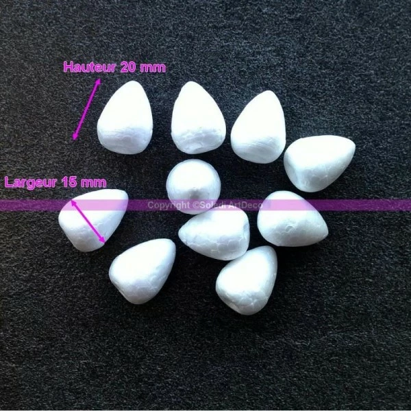 Vente flash 🛒 Lealoo® Supports Divers En Polystyrène Lot De 10 Bourgeons En Polystyrène De 20mm De Haut, Cellbud Styropor Blanc Pour Fleur 🎁