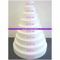 Sortie ❤️ Lealoo® Cone Polystyrène Pièce Montée Wedding Cake XXL En Polystyrène Haute Densité, 90 Cm ⌛