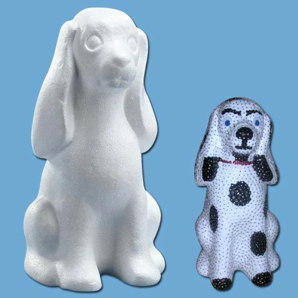 Remise 👍 Rayher Chien à Décorer Chien En Polystyrène 23 Cm ⭐