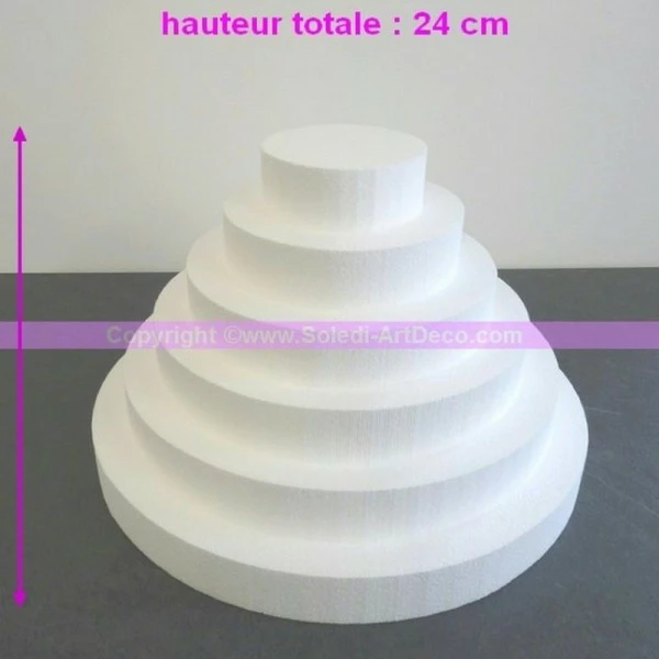 Tout neuf 🎉 Lealoo® Cone Polystyrène Pièce Montée En Polystyrène Haute Densité, Hauteur 24 Cm, Diam. Base 35 ❤️