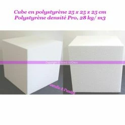 Nouveau 🥰 Lealoo® Cone Polystyrène Cube En Polystyrène 25 X 25 X 25 Cm, Polystyrène Densité Pro, 28 Kg/ M3 🥰