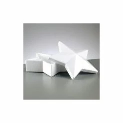 Sortie 😍 Artif Supports Divers En Polystyrène Boite Forme Etoile à 5 Branches Avec Couvercle, 19cm Et 9cm De Haut, En Polystyrène 🎁