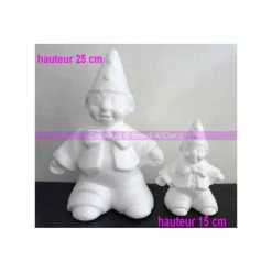 Nouveau 🌟 Artif Supports Divers En Polystyrène Petit Arlequin En Polystyrène, Petit Clown De 15 Cm De Haut 👍