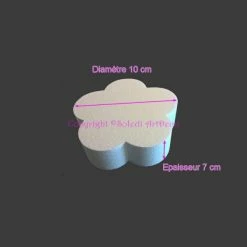 Remise 🎁 Lealoo® Supports Divers En Polystyrène Petit Socle Plat Fleur 2D En Polystyrène Blanc, Support Diamètre 10cm X Epais. 7cm, 28 👍