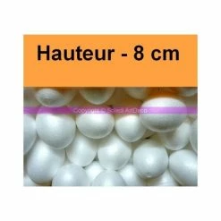 Meilleure vente 🎁 Lealoo® Oeuf Polystyrène Lot De 10 Grands Oeufs En Polystyrène De 8 Cm De Haut ⭐