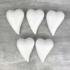 Top 10 🤩 Rayher Supports Divers En Polystyrène Lot De 5 Petits Coeurs Allongés En Polystyrène, Forme Goutte, 8x5,5 Cm, Bombé ⭐