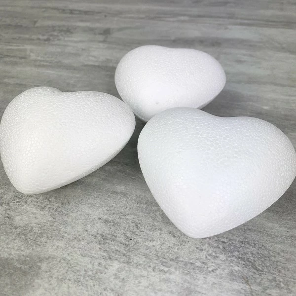 Vente flash ⭐ Lealoo® Supports Divers En Polystyrène Lot De 3 Coeurs 3D Bombés En Polystyrène De 9 Cm, Densité Pro 😀 – Image 2