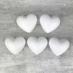 Acheter 🤩 Lealoo® Supports Divers En Polystyrène Lot De 5 Petits Coeurs 3D Bombés En Polystyrène, 5 Cm, Densité Pro 💯
