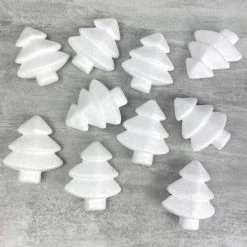 Budget 😍 Artif Supports Divers En Polystyrène Lot De 10 Petits Sapins En Polystyrène, Hauteur 6 Cm, Déco Table De Noël 👏