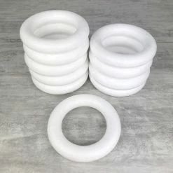 Tout neuf 🤩 Artif Anneau Polystyrène Lot De 10 Anneaux / Couronnes Polystyrène Plein Diam. 15 Cm, Bouées Haute Densité, Déco De L'avent 👏
