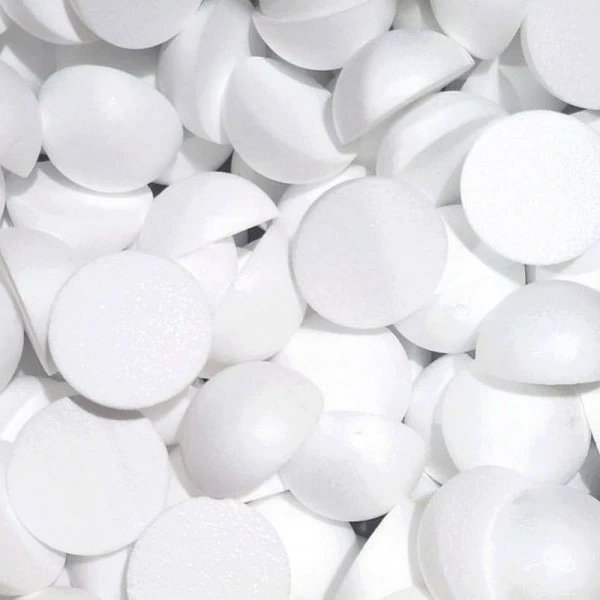 Nouveau 💯 Lealoo® Boules Polystyrène Gros Lot 100 Demi-Sphères De 8 Cm De Diamètre, Dômes Pleins En Polystyrène De 4cm De Haut 👏