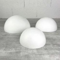 Meilleure vente ❤️ Lealoo® Boules Polystyrène Lot De 3 Demis-sphères En Polystyrène, Diamètre 30, 25, 20 Cm, Dôme Intérieur Creux, à Customiser ⌛